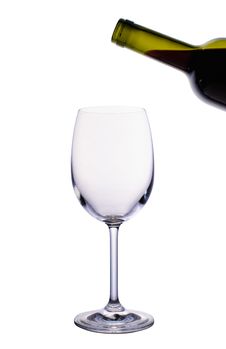 Empty Wine Glass And Bottle Of Red Wine Stock Images Empty Wine Glass And Bottle Of Red Wine Stock Images