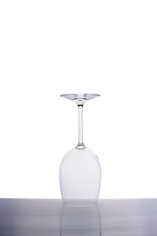 Inverted Empty Wine Glass Royalty Free Stock Images Inverted Empty Wine Glass Royalty Free Stock Images