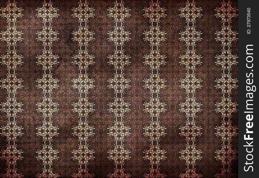 Grunge Brown Background With Pattern