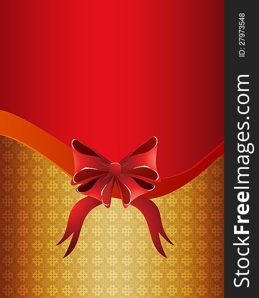 Holiday Background With Bow