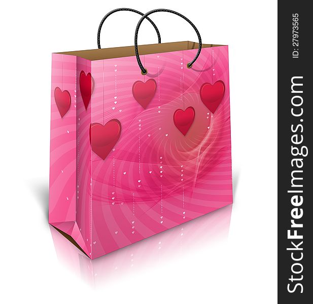 Valentines shopping bag