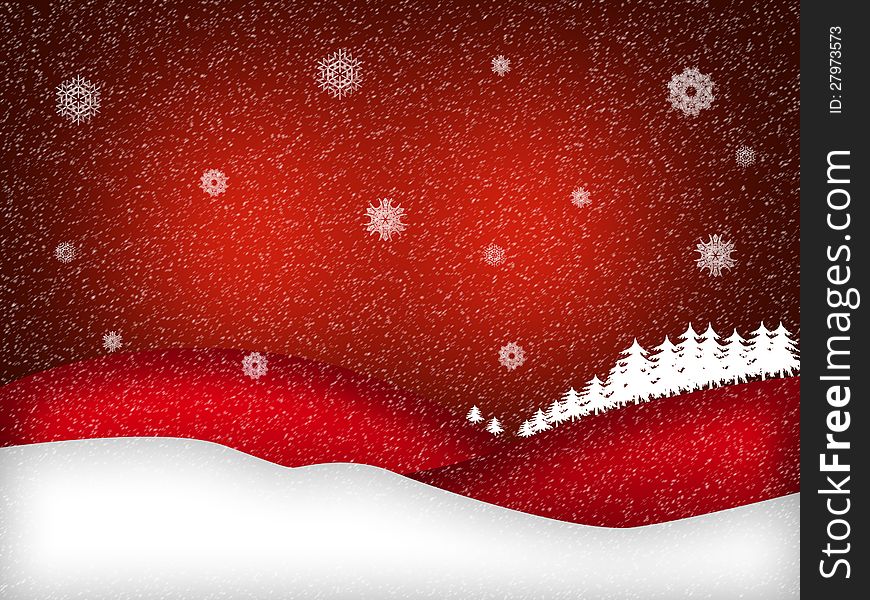 Illustration of abstract winter red background with snow. Illustration of abstract winter red background with snow.