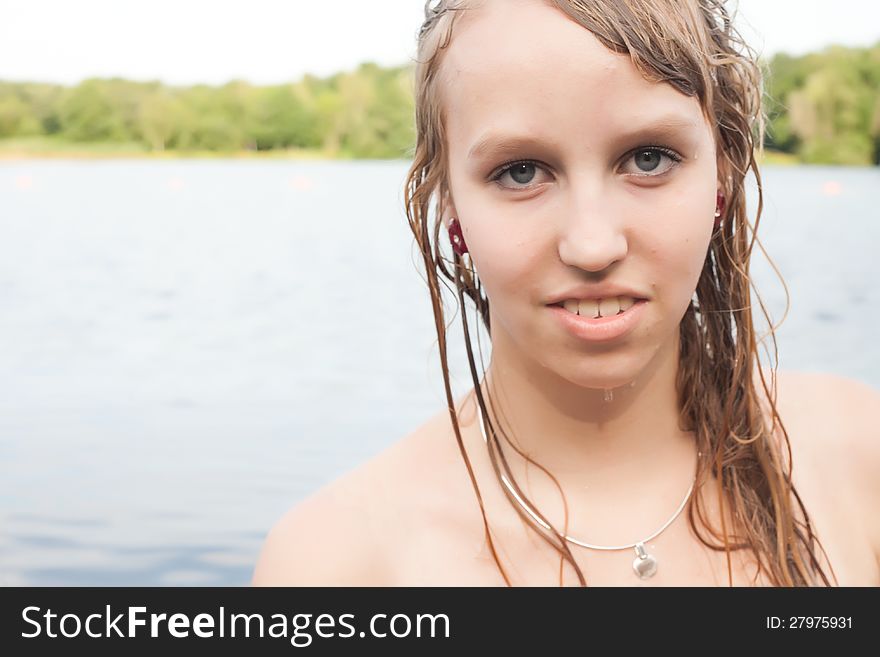 Wet Girl In The Water