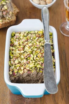 Chicken Liver Pate With Pistachios Stock Photography