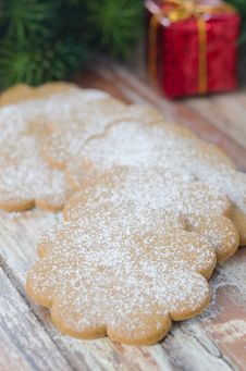 Ginger Biscuits Sprinkled With Icing Sugar Royalty Free Stock Photo Ginger Biscuits Sprinkled With Icing Sugar Royalty Free Stock Photo
