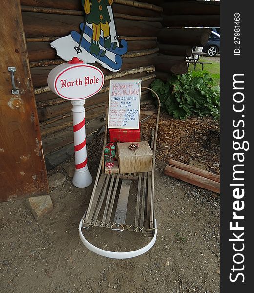 Image from outside the visitor center in North Pole, Alaska. Image from outside the visitor center in North Pole, Alaska