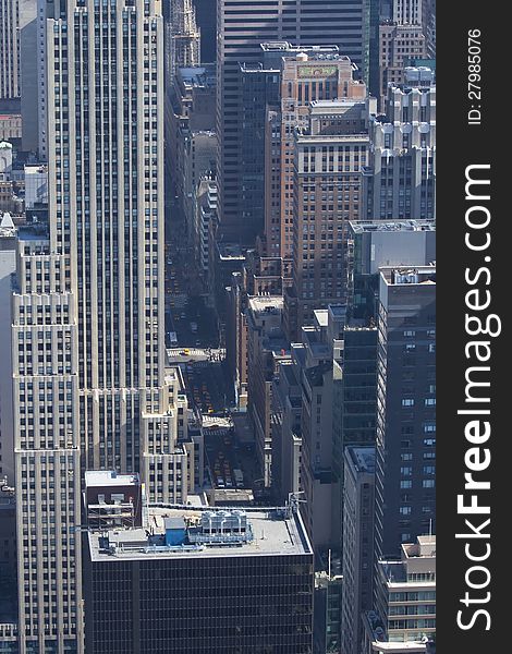 Aerial view of 5th Avenue (New York, USA)