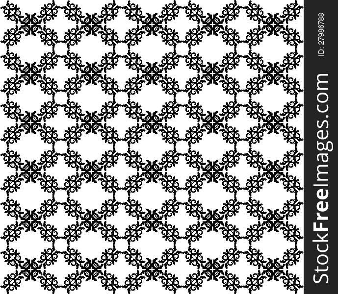 Illustration of ornate black and white pattern background. Illustration of ornate black and white pattern background.