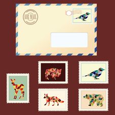 Envelope And Stamps Stock Photo Envelope And Stamps Stock Photo