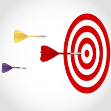 Vector Darts With Target Stock Photos Vector Darts With Target Stock Photos
