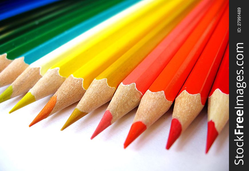 A group of colourful pencils