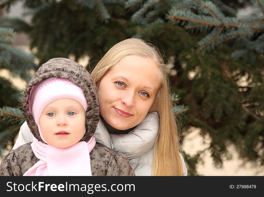 Beautiful mother with her lovely daughter