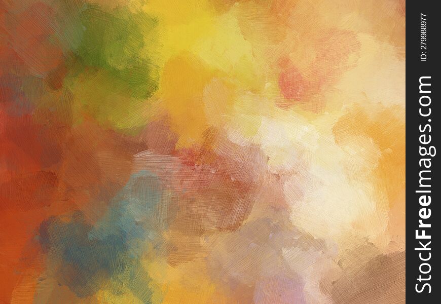 Brush Oil Painting Background Colorful