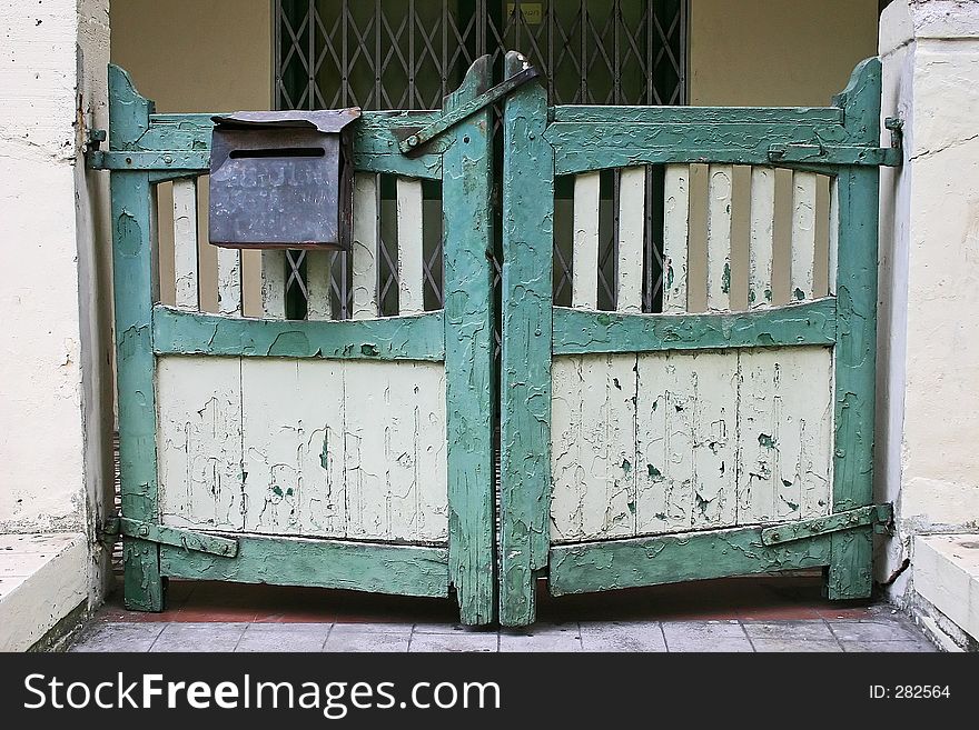 Wooden door gate