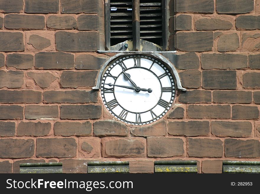 Clock on Chester Church. Clock on Chester Church