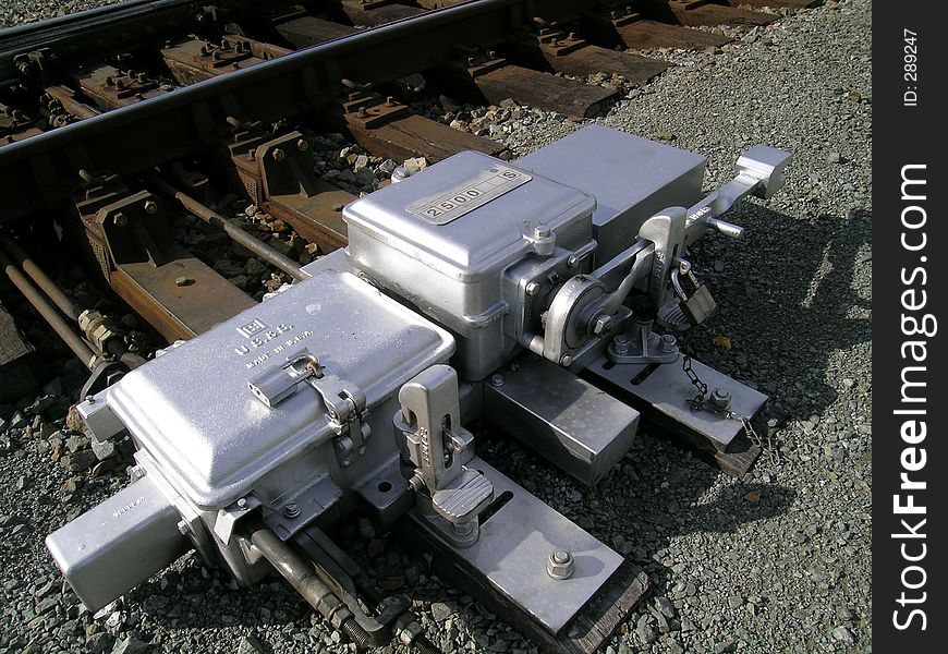 Railroad Switching Mechanism, used for changing tracks. Railroad Switching Mechanism, used for changing tracks