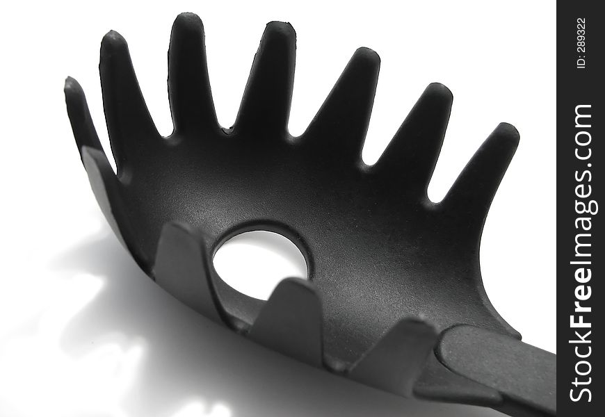 Black plastic spaghetti spoon