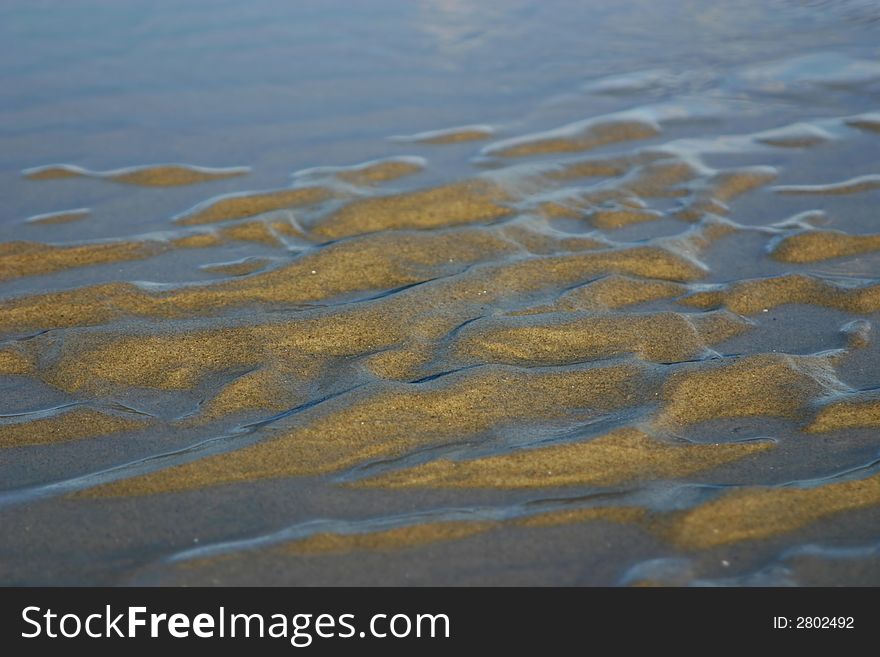 Sand ripples from the waves/wind at the seashore