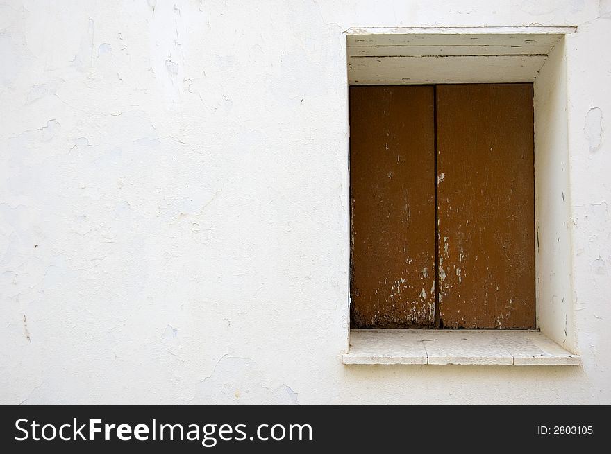 Old Italian windowsill, Rome, Italy.