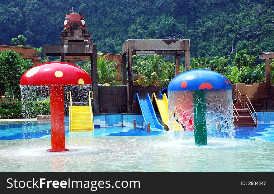 Beautiful swimming pool image at penang, malaysian