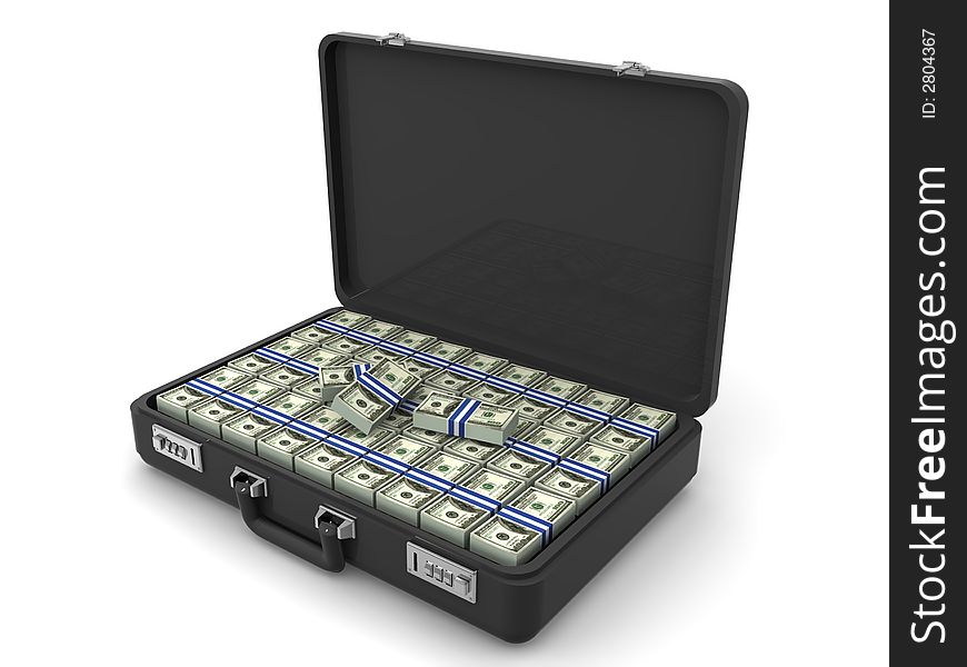 Suitcase With Dollars