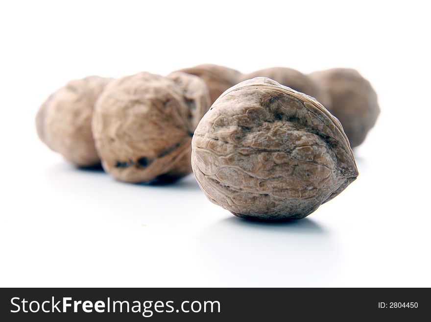 Nut Ingredient Isolated in White background