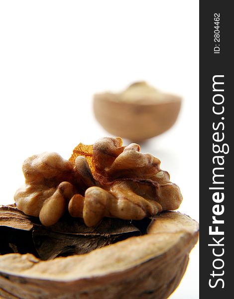 Nut Ingredient Isolated in White background