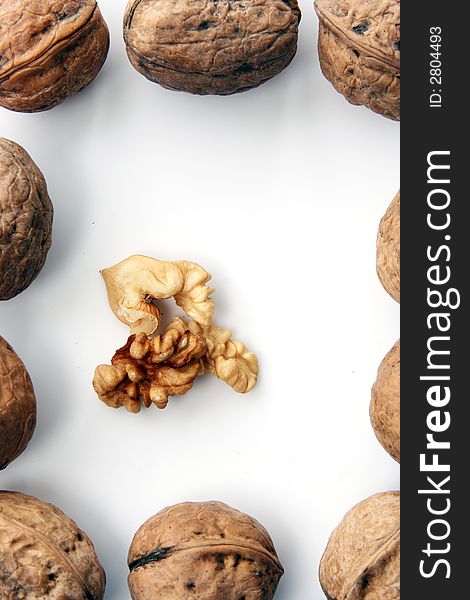 Nut Ingredient Isolated in White background