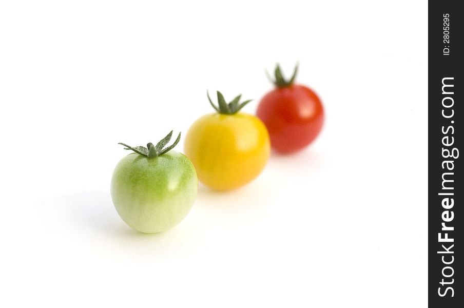 Red, Yellow And Green Tomatoes