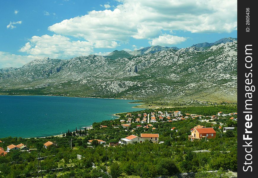 View from a highway bridge, Croatia. View from a highway bridge, Croatia.