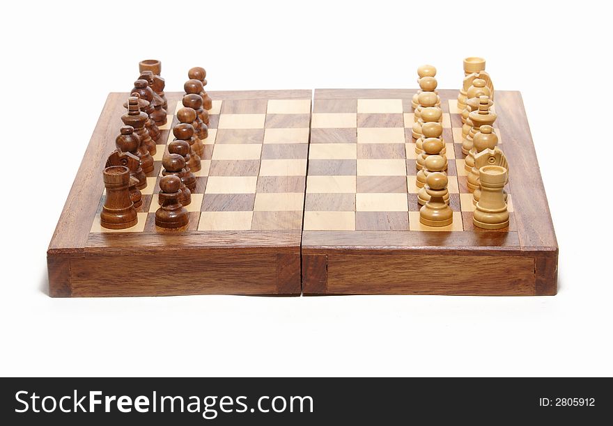 Chess composition isolated on white background. Chess composition isolated on white background