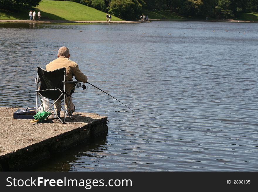 Fishing at Sefton Park, Liverpool. Fishing at Sefton Park, Liverpool