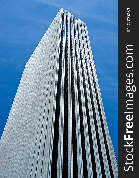 High rise building taken from below. High rise building taken from below