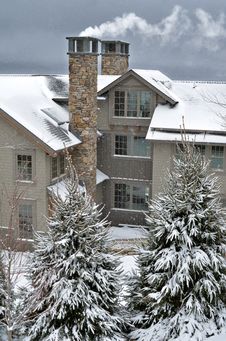 View To Slope-side Condos At Stratton Ski Resort Royalty Free Stock Photos View To Slope-side Condos At Stratton Ski Resort Royalty Free Stock Photos