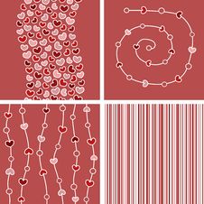 Set Of Heart Backgrounds And Decor Elements Royalty Free Stock Photo Set Of Heart Backgrounds And Decor Elements Royalty Free Stock Photo