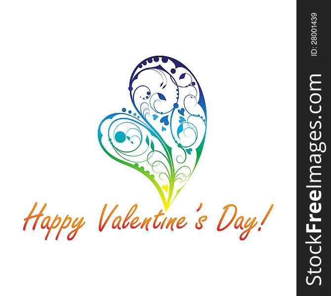 Beautiful valentine's day design with abstract heart. Beautiful valentine's day design with abstract heart