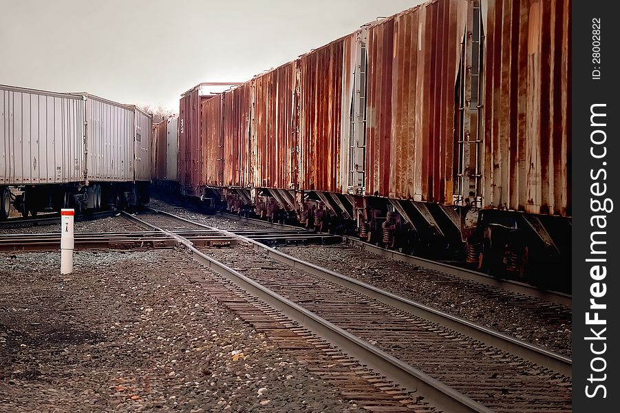 A mix of train load freight in and out of Detroit. A mix of train load freight in and out of Detroit