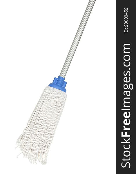 New cleaning mop isolated on white background. New cleaning mop isolated on white background