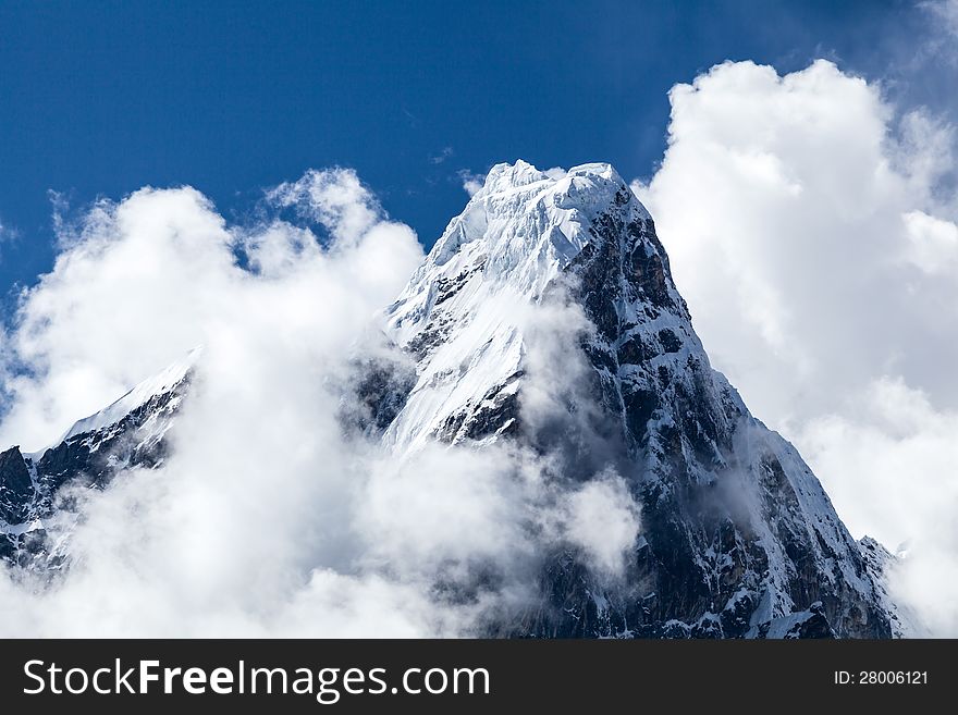 Taboche mountain in Himalayas, Nepal. Taboche mountain in Himalayas, Nepal
