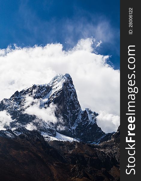 Taboche mountain in Himalayas, Nepal. Taboche mountain in Himalayas, Nepal