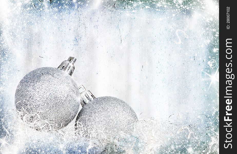 Beautiful grunge background with Christmas decorations. Beautiful grunge background with Christmas decorations