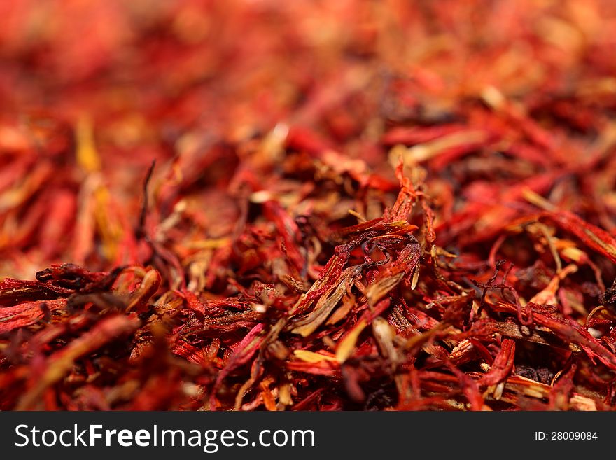 Dried red saffron
