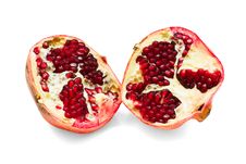 Pomegranate On White Background Stock Photos Pomegranate On White Background Stock Photos
