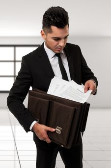 Businessman With Contract Royalty Free Stock Photo