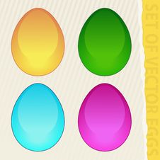 Set Of Vector Eggs Royalty Free Stock Photo