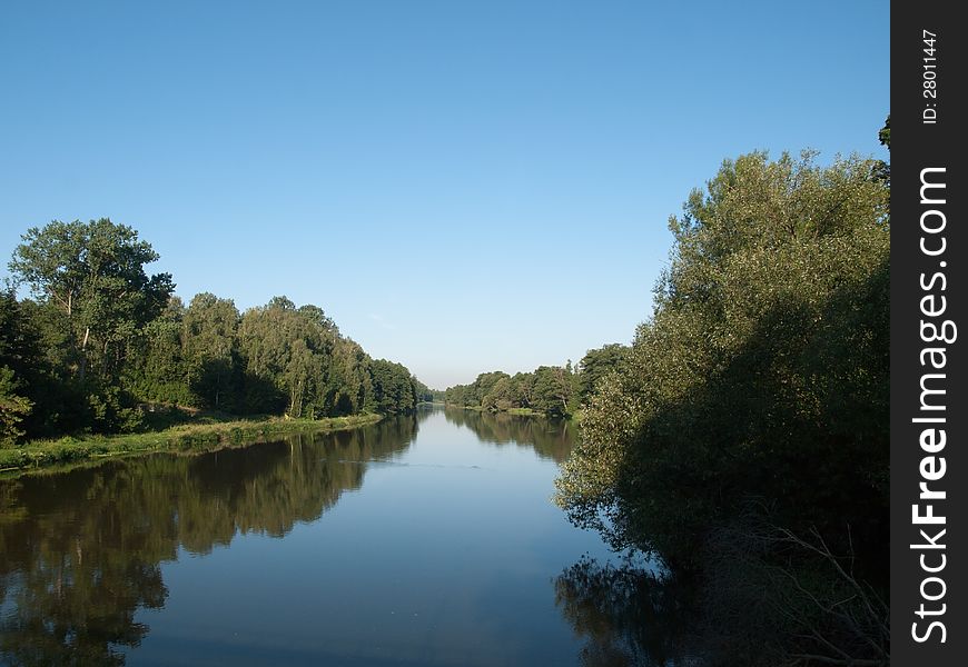 Pilica river -vicinity of Spala in Poland