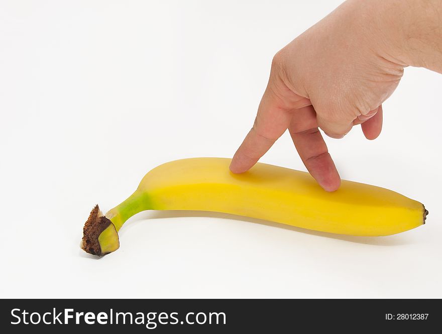 Banana on the isolated background