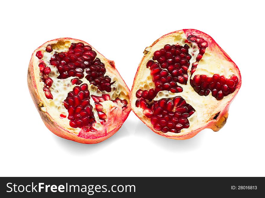 Pomegranate  On White Background