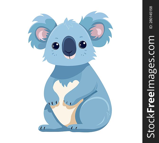Little cute coAla character. Australian koala.Generated AI