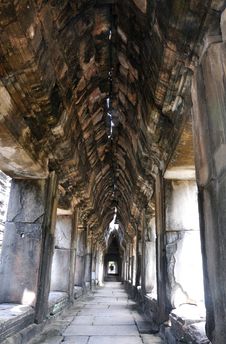 Cloister In A Part Of Angkor Thom Stock Image Cloister In A Part Of Angkor Thom Stock Image